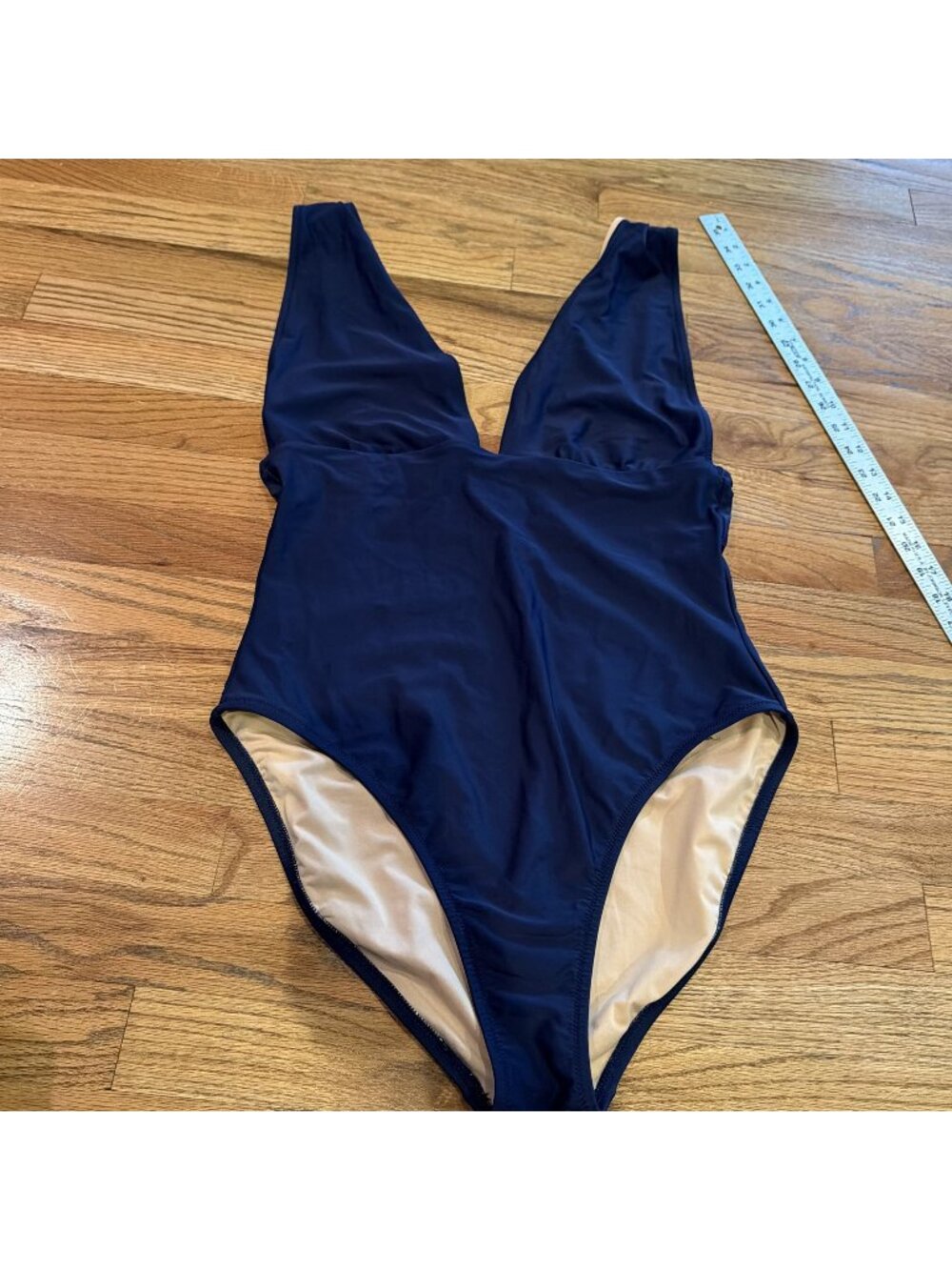 J. Crew Factory Navy Blue One-Piece Swimsuit